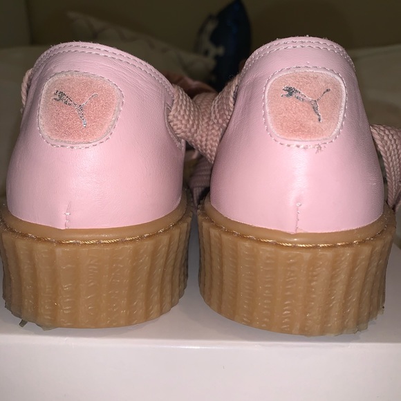 Fenty X Puma Pink Bow Creeper Sandals Sneaker - Picture 3 of 7